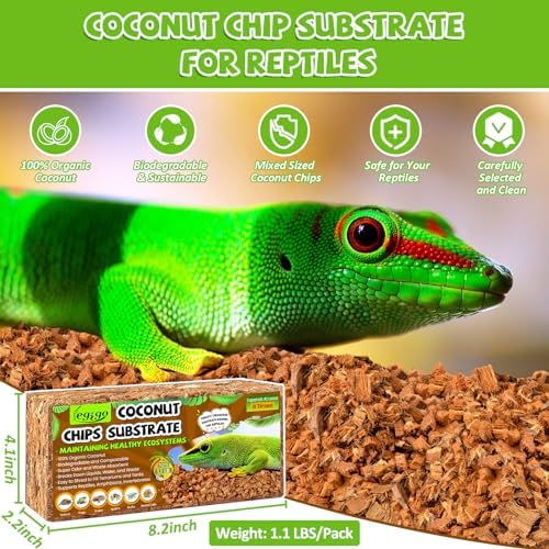 Legigo 4 Pack Coconut Husk for Reptiles, Natural Coconut Fiber Substrate