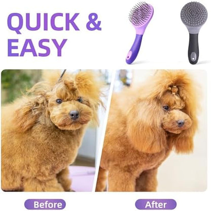 Equine Mane & Tail Combs Horse Brush Shedding Brush Grooming Tool for Horse (Purple)