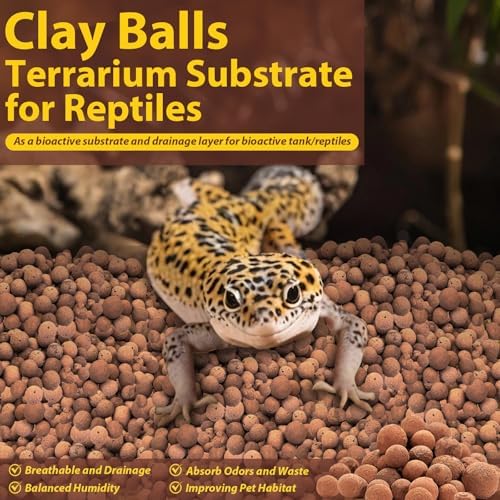 Legigo 4 LB Organic Expanded Clay Balls Terrarium Substrate for Reptiles