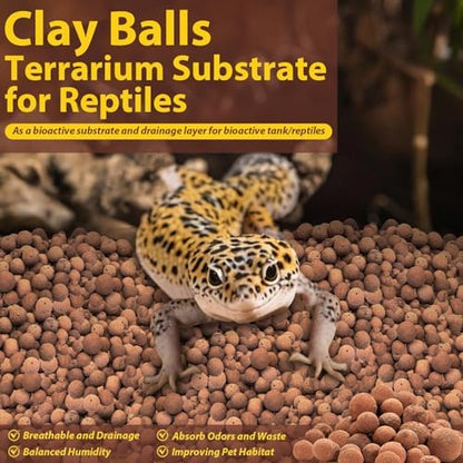 Legigo 4 LB Organic Expanded Clay Balls Terrarium Substrate for Reptiles