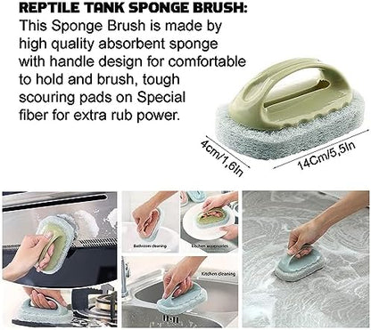 Generic Reptile Tank Cleaning Kit, Bearded Dragon & Lizard Accessories, Compact Glass Terrarium Cleaning Kit