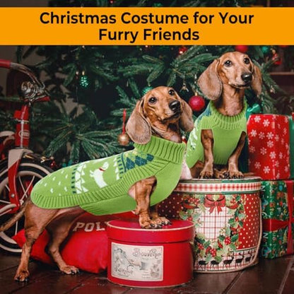 Lelepet Mini Dachshund Sweater Turtleneck Dog Sweaters for Small Dogs XS-XL