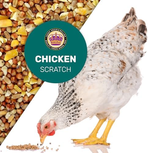 LEACH GRAIN & MILLING CO. Chicken Scratch 5 Lbs, Natural Chicken Treats for Laying Hens - Healthy Whole Grains, Chicken Food and Supplies for Daily Energy, Growth & Digestive Health