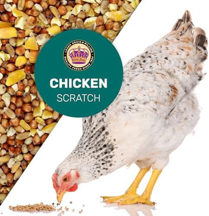 LEACH GRAIN & MILLING CO. Chicken Scratch 25 Lbs, Natural Chicken Treats for Laying Hens - Healthy Whole Grains, Chicken Food and Supplies for Daily Energy, Growth & Digestive Health