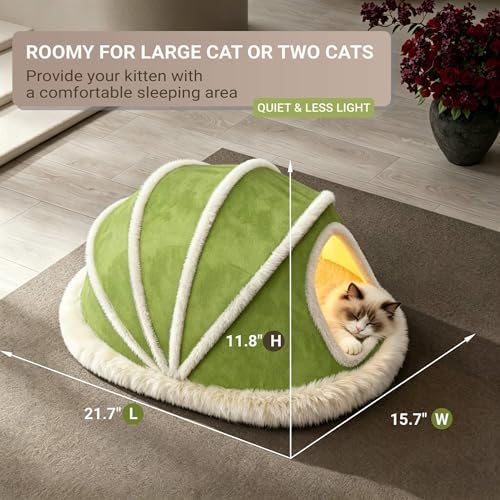 Cat Tent Beds for Indoor Cats, Cat Cave House with Removable Washable Cover