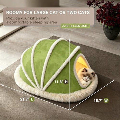 Cat Tent Beds for Indoor Cats, Cat Cave House with Removable Washable Cover