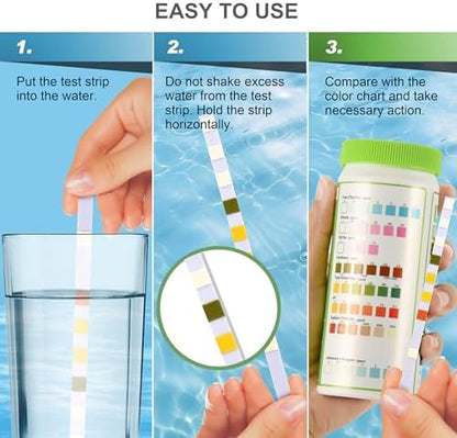 AAwipes 8-in-1 Aquarium Test Kit (150 Strips) for Freshwater & Saltwater - Quick & Accurate Water Testing for Aquariums & Ponds. Tests Free Chlorine, Hardness, pH, Ammonia Nitrogen, etc. (K02-150)