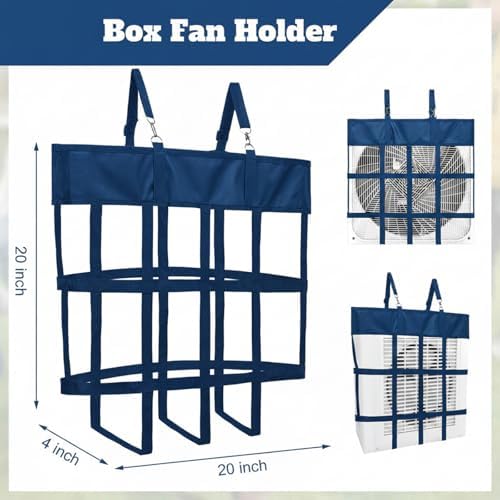 Tessco for you 1 Pcs Box Fan Holders for Horse Stall, Nylon Bag,Blue