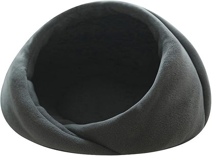 Pet Bed, Small Pet Animals Bed，Warm Cave Nest，Cozy Pet Bed，Kennel Teddy Small Winter Thickened Warm pet cat Litter Closed Four Seasons General cat Villa。 (Color : Gray, Size : X-Small)