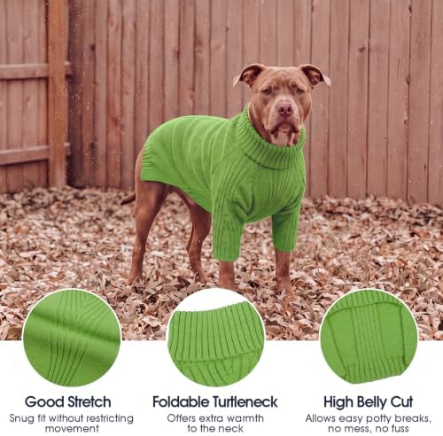 IECOii XL Dog Sweater, Winter Doggy Clothes for Medium Dogs Girl Boy