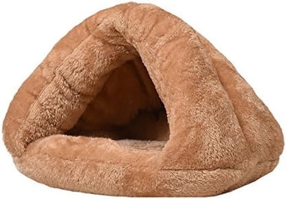 Pet Tent Cave Bed for Small Medium Puppies Kitty Dogs Cats Pets Sleeping Bag Thick Fleece Warm Soft Dog Bed Cuddler Burrow House Hole Igloo Nest Cozy Bed for Cat Puppy