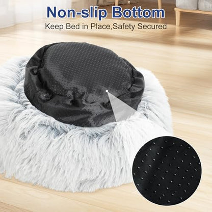 Guinea Pig Hideout, Doughnut Guinea Pig Bed, Hamster Rabbit Bunny Bed(Grey)