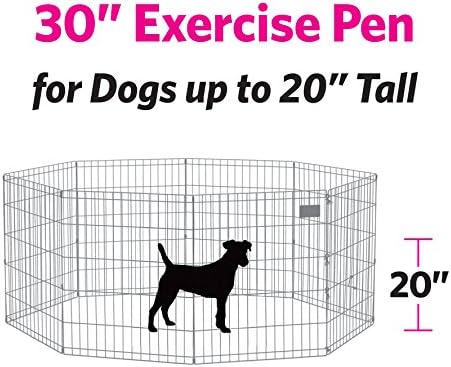 MidWest 30-Inch Exercise Pen, Single Door, 16 Sq Ft Play Area