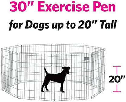 MidWest 30-Inch Exercise Pen, Single Door, 16 Sq Ft Play Area