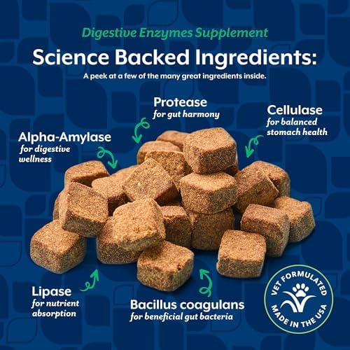 NaturVet Digestive Enzymes with Pre & Probiotic Dog Supplement - 70 Count