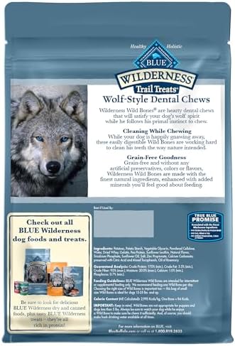 Blue Buffalo Wilderness Small Dog Dental Chews, Grain-Free, 27 oz