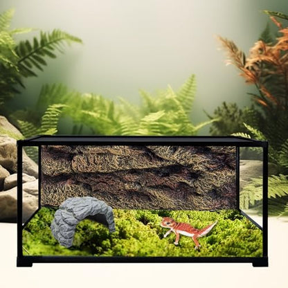 Resin Reptile Hideout Cave,Natural Habitat Decor for Bearded Dragon, Leopard Gecko, Lizards & Turtles,Terrarium Tank Accessories,A - Large