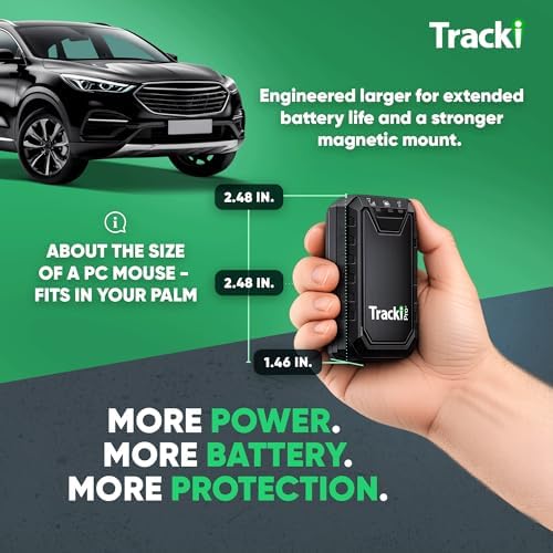Tracki Pro GPS Tracker for Vehicles, 4G LTE, Long Life Battery (2Y Subs.)