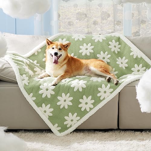 LE SURE Waterproof Dog Blankets for Large Dogs Cute Cozy 3D Jacquard,40x50