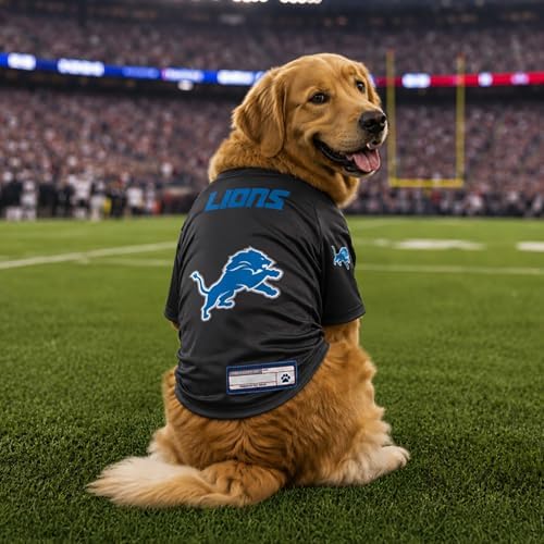 Littlearth NFL Detroit Lions Stretch Pet Jersey, Team Color, X-Small