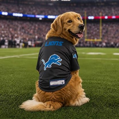 Littlearth NFL Detroit Lions Stretch Pet Jersey, Team Color, X-Small