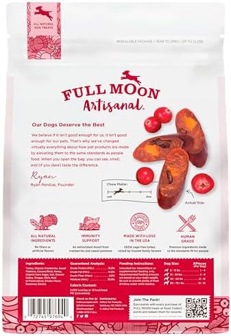 Full Moon® Turkey Cranberry Sausage Dog Treats 12 oz