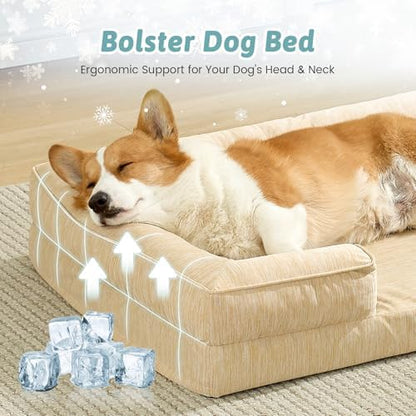 COZY KISS Orthopedic Dog Cooling Bed for Large Sized Dogs, 36x27 inch