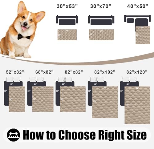 Smiry Waterproof Dog Bed Cover Blanket, Reversible Pet Blanket