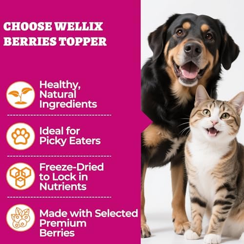 Wellix Freeze Dried Cat & Dog Treats with 3 Berries, 7.05oz