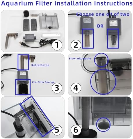 3 Gallon Glass Small Fish Tank, Betta Fish Tank Starter Kit with Filter, Lights,Lid.