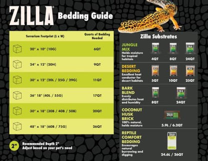 Zilla Coconut Husk Brick, Organic Reptile Bedding, 24-Count