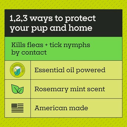 Pet Life Unlimited Flea & Tick Spray for Home, 16 oz, Plant-Based Indoor Prevention and Treatment for Dogs, Kill & Repel Fleas, Ticks & Eggs, Protect Carpet, Furniture & Bedding, (Pack of 6)
