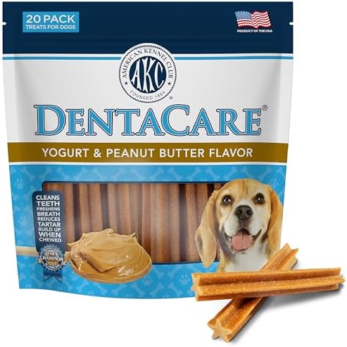 American Kennel Club Dentacare, Yogurt & Peanut Butter Flavored, 20 Count