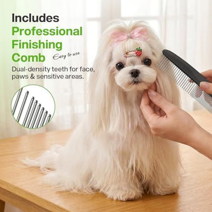 Self-Cleaning Deshedding Dog Cat Brush, Thick Double Coat Undercoat Rake