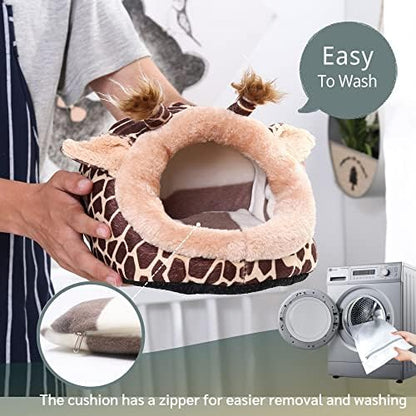 JanYoo Warmer Hedgehog Supplies Toys House Cage Accessories Bed Sleeping Bag (L,Giraffe)