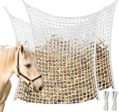 Slow Feed Hay Net, 2 PCS Large Capacity Hay Bags for Horses, Easy-to-Hang