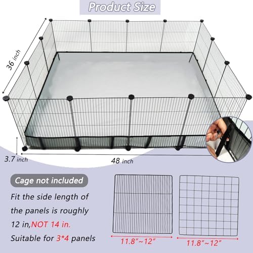 Guinea Pig Cage Liner Tarp Bottom Waterproof and Washable Base Also for Rabbits, Bunny, Chinchesillas, Hedgehog, Ferrets and Other Small Animals(36x48 inches)