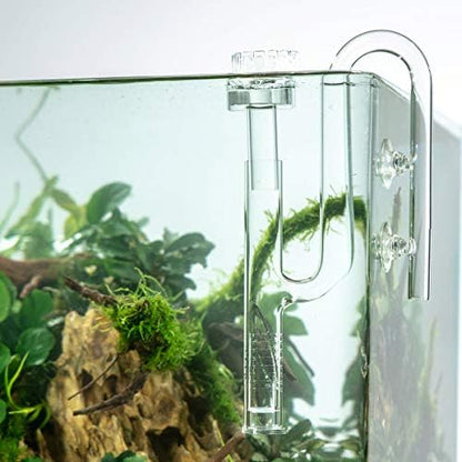 FZONE Aquatic Glass Lily Pipe Inflow with Surface Skimmer for Aquarium Filter 5/8''(16/22mm) Tubing