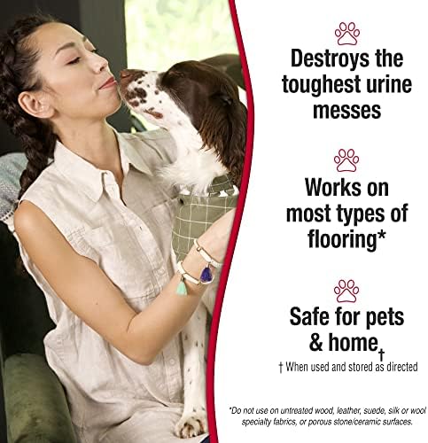 Nature's Miracle Urine Destroyer Plus for Dogs, Enzymatic Formula Tough on Strong Dog Urine and The Yellow Sticky Residue, 1 Gal