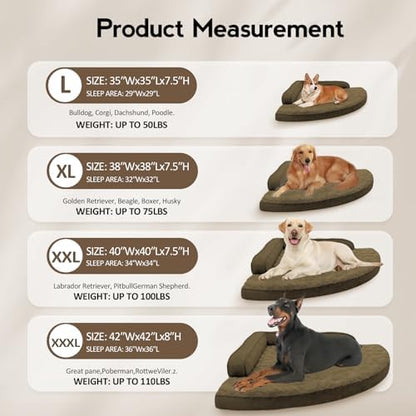 MEKIY Jumbo Orthopedic Waterproof Dog Bed with Sides for Extra Large Dogs