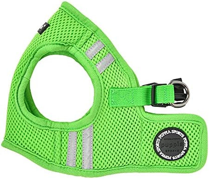 Puppia Soft Vest Dog Harness No Choke Step-in Reflective Triple Layered Breathable Mesh for Small and Medium Dog, Green, X-Large
