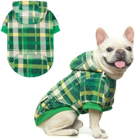 BEAUTYZOO Dog Hoodie Sweaters for Small Medium Large Size Dogs Girls Boys- Premium Quality, Ultra Soft, Superior Comfort Fit, Fleece Lined Hooded Sweatshirt- Cold Weather Pet Clothes Winter Coat,Plaid