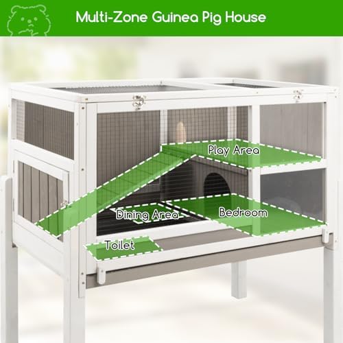 2-Story Guinea Pig Cage for Small Animals with Stand