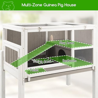 2-Story Guinea Pig Cage for Small Animals with Stand