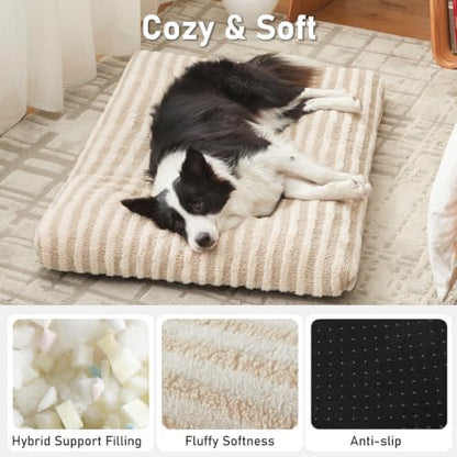 FURTIME Washable Small Dog Bed, Deluxe Dog Crate Beds