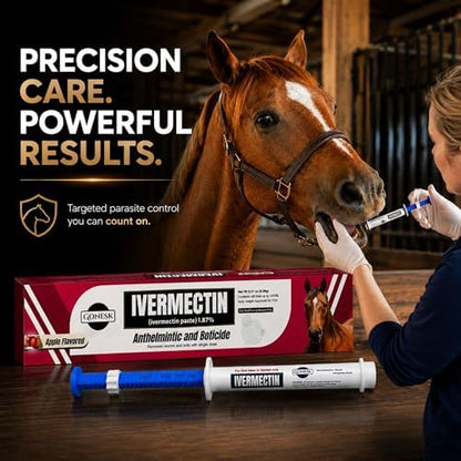 Horse Paste Gel 1.87% - 6.08g Tube Apple Flavor- for Horses Only (3 Pack)