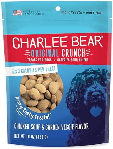 Charlee Bear Original Dog Training Treats, Chicken Soup & Veggie, 16 oz