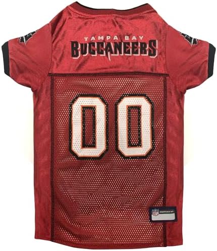 Pets First NFL Tampa Bay Buccaneers Dog Jersey, Size Small, Football Shirt Costume for Pet, Dog Sports T-Shirt, NFL Team Clothing for Cats, Licensed Pet Apparel Available in 7 Sizes and 32 Teams