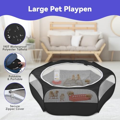 Pawaboo Chick Brooder Box for Chick Starter Kit, Black