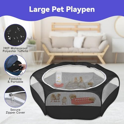 Pawaboo Chick Brooder Box for Chick Starter Kit, Black